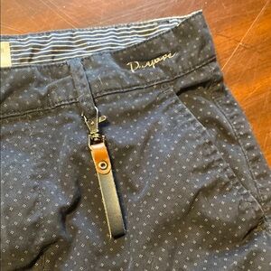D. Dupree Navy Blue Patterned Shorts